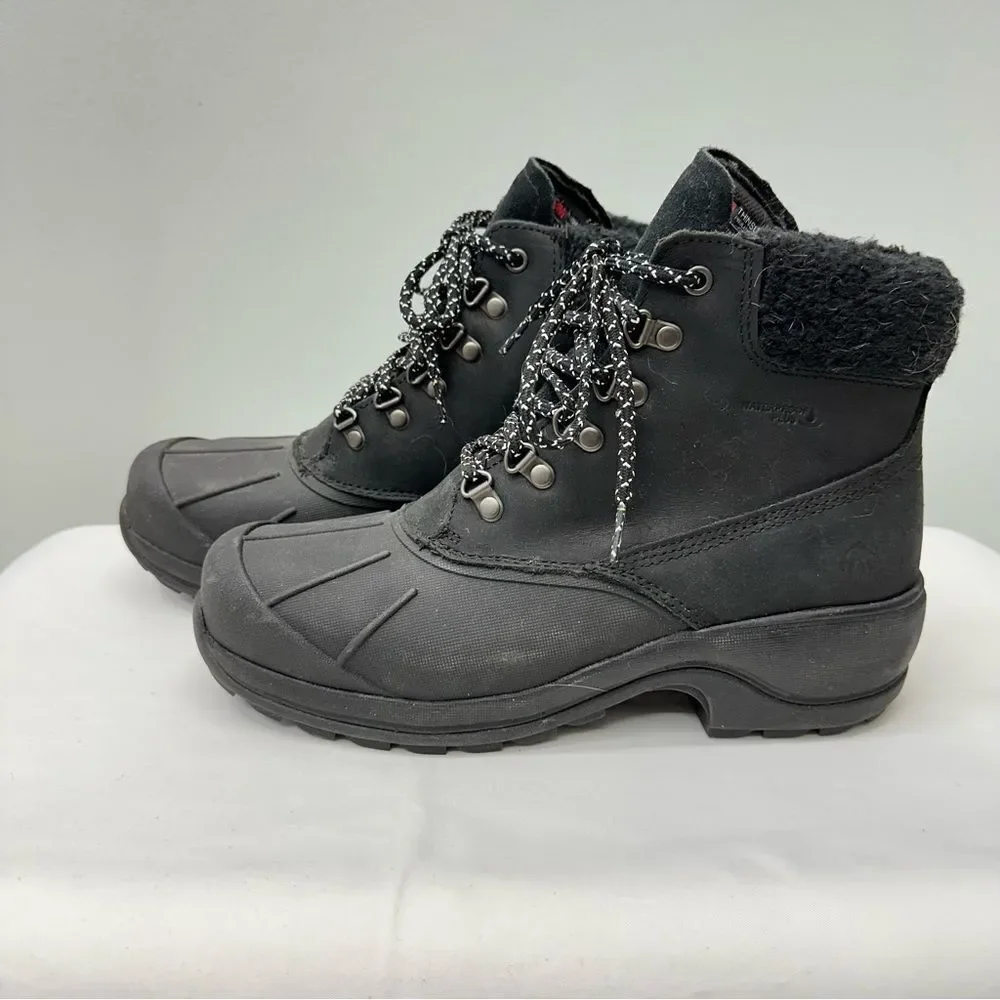 Wolverine EPX water resistant black leather winter work boots women's‎ 10.